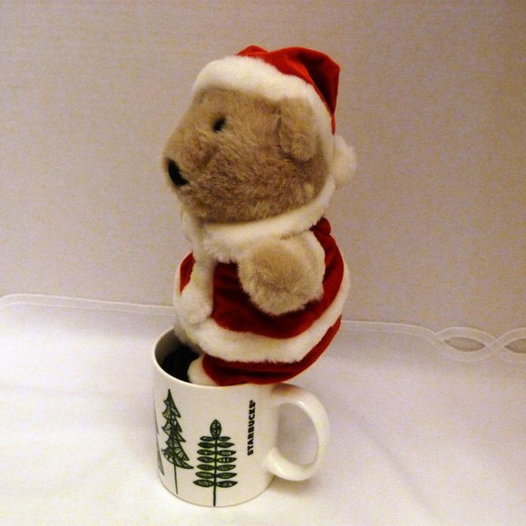 STARBUCKS COFFEE Christmas Collectibles Lot Annual 12th Ed Santa Bear & 2015 Mug - Picture 15 of 16
